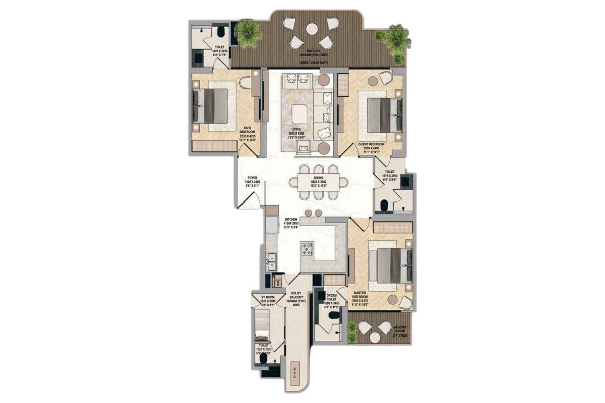 3 BHK 1425