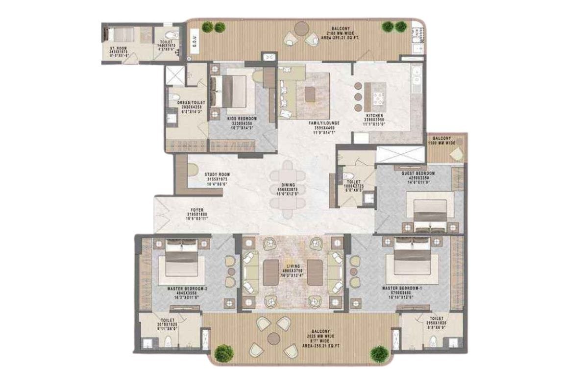 4 BHK Low Rise Type I