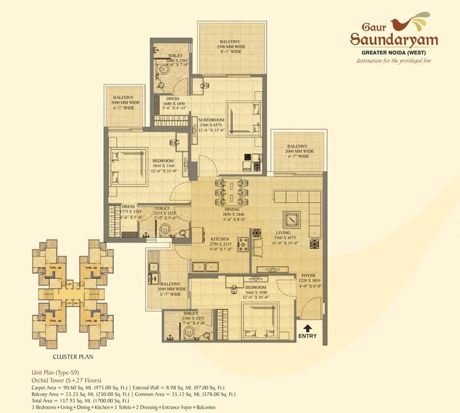 3 BHK 1850